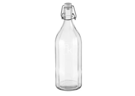 Бутылка с зажимом, квадратная DELLA CASA, 1000 мл