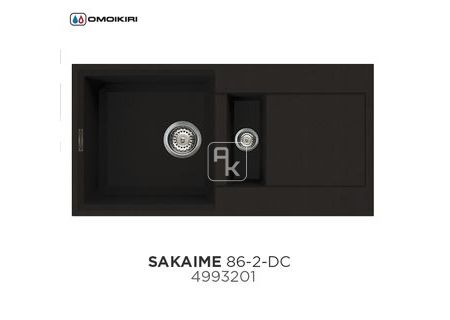 OMOIKIRI Мойка SAKAIME 86-2-DC,  темный шоколад
